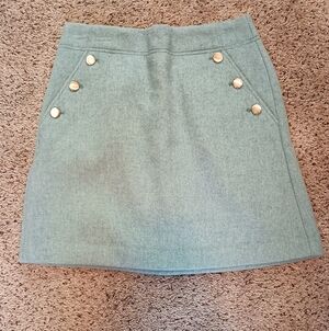 Loft Blue Wool Skirt